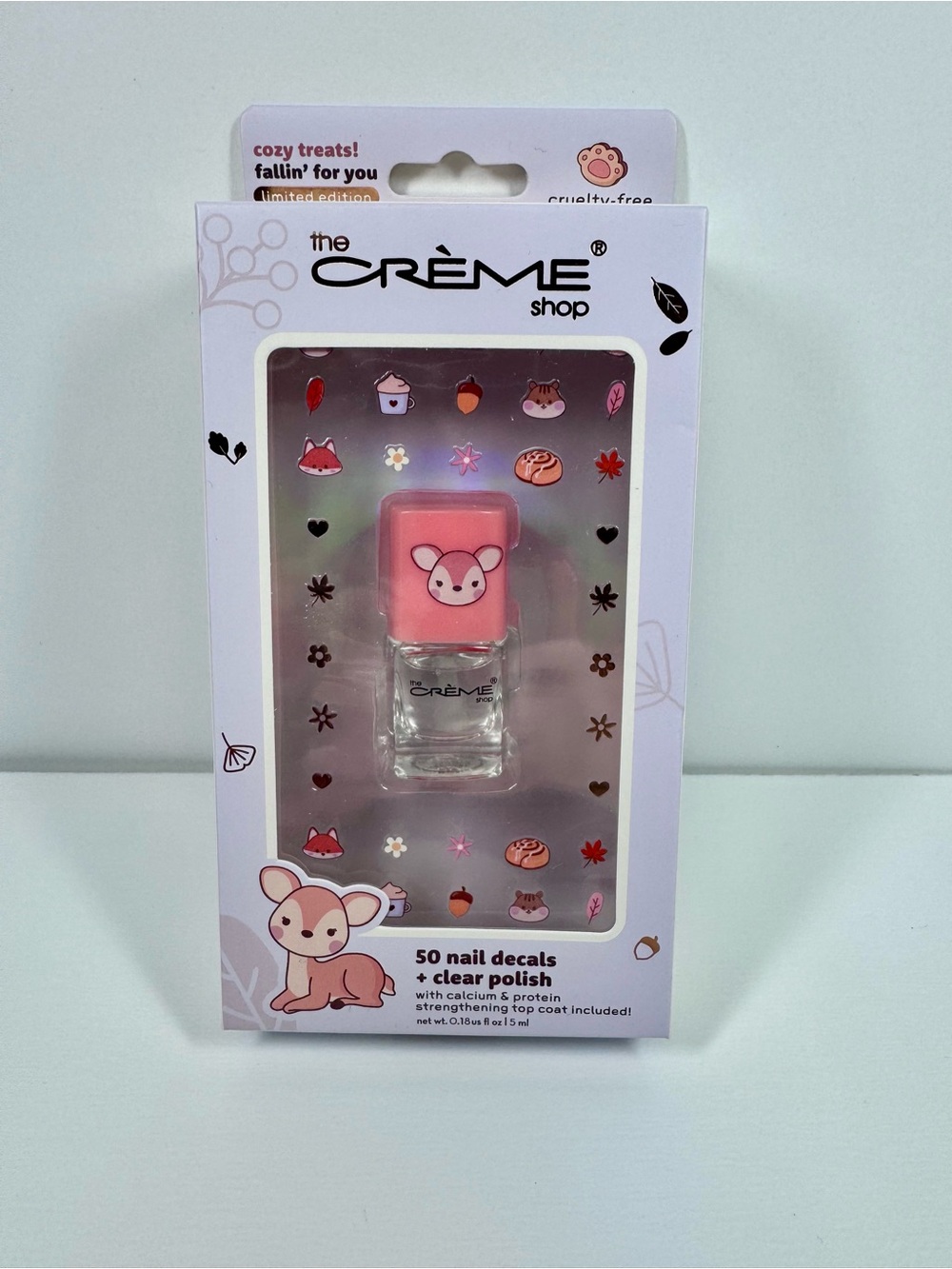 Creme Shop Fallin for You Clear Polish with 50 Cute Nail Decals